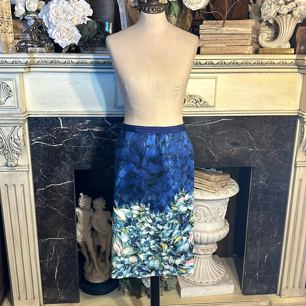 Anthropologie Moulinette Souers water color pencil skirt